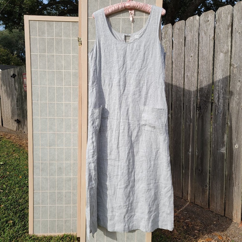 Poetry grey-beige sleeveless maxi dress